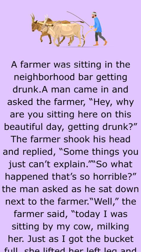A farmer was sitting in the neighborhood 