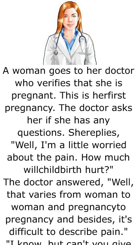 A woman goes to her doctor who verifies