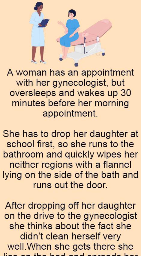 A woman has an appointment with her gynecologist
