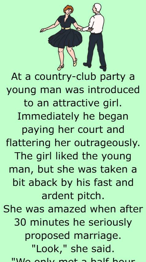 A young man was introduced to an attractive girl 