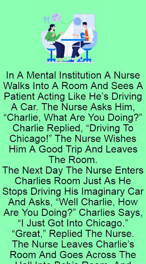 In A Mental Institution A Nurse Walks 