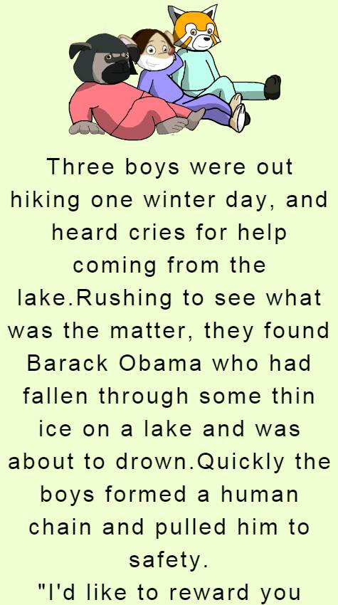 Three boys were out hiking one winter day