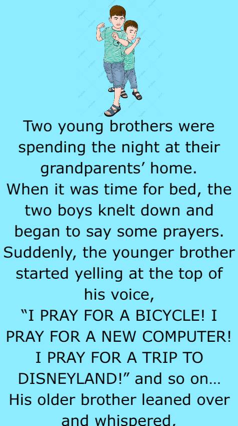 Two young brothers were spending the night at