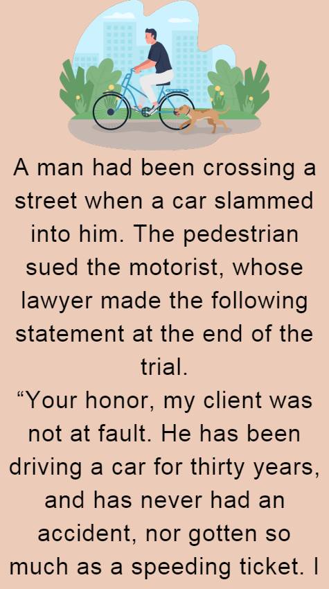 A man had been crossing a street when