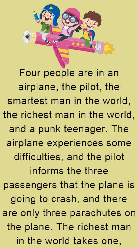 Four people are in an airplane