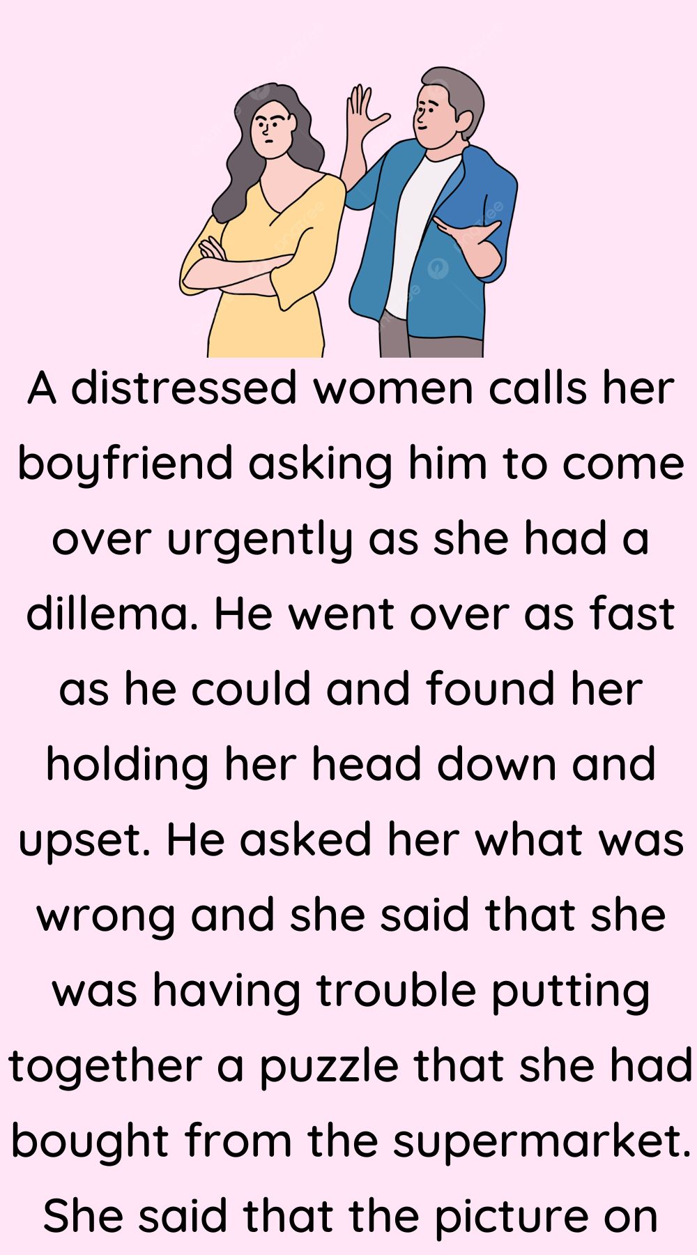 A distressed women calls her boyfriend