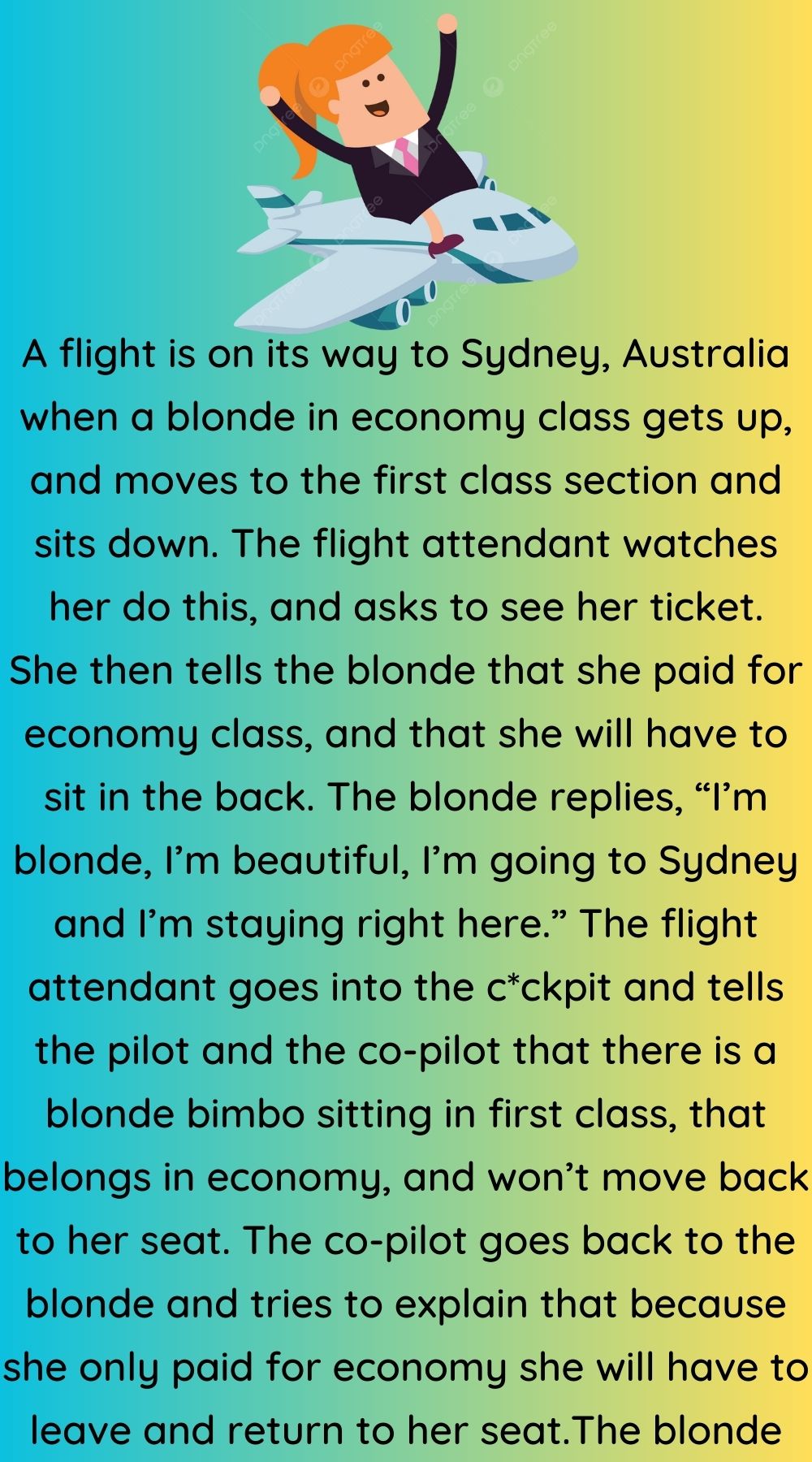 A flight is on its way to Sydney