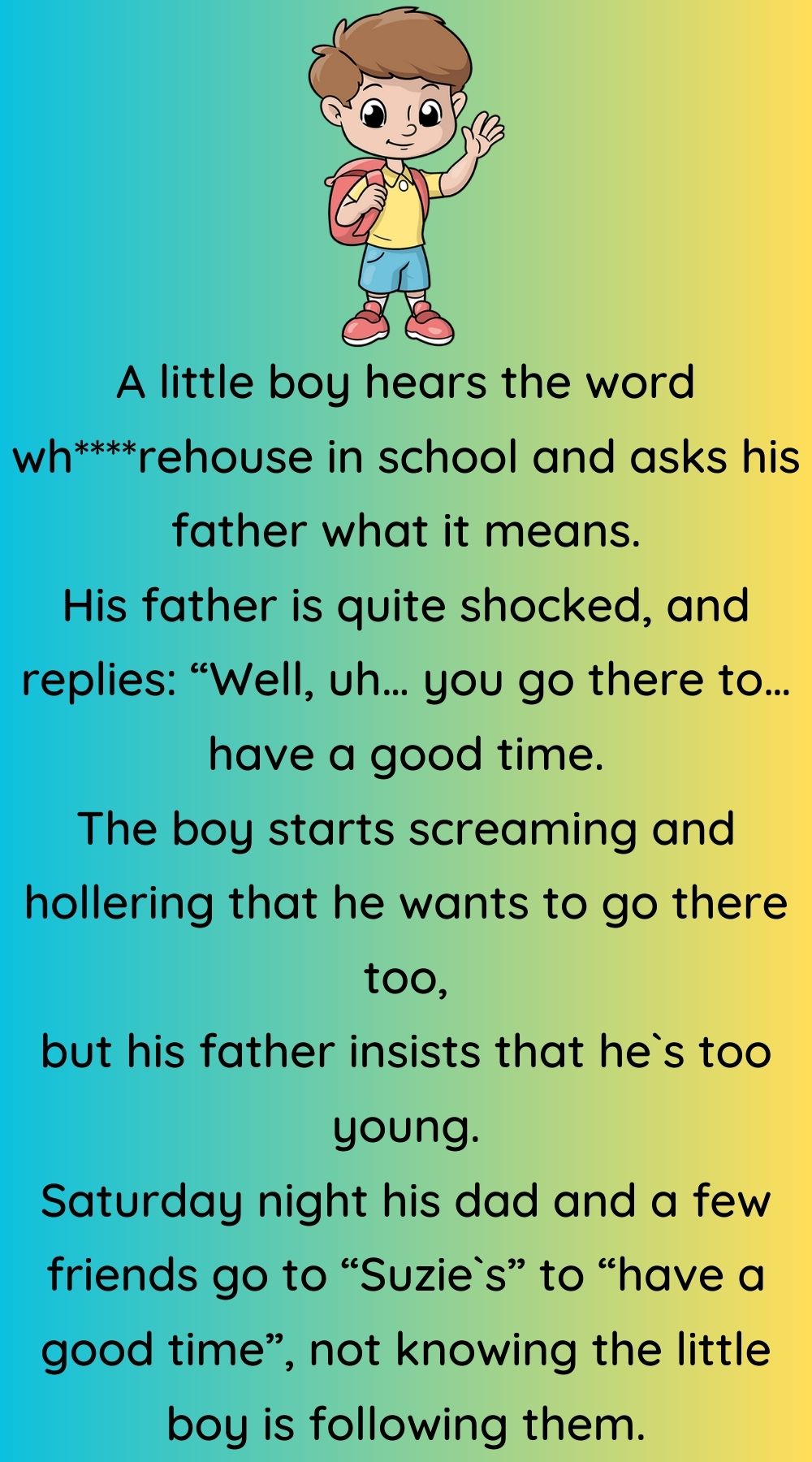 A little boy hears the word 