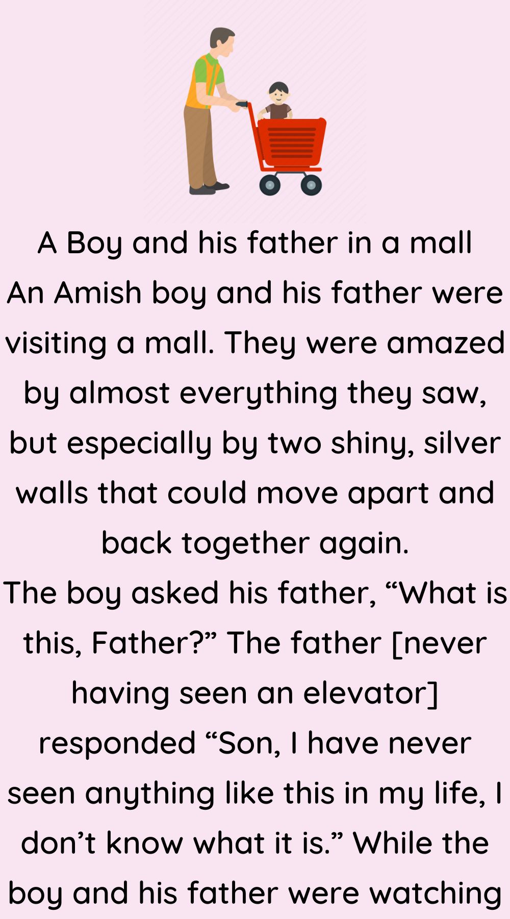A Boy and his father in a mall
