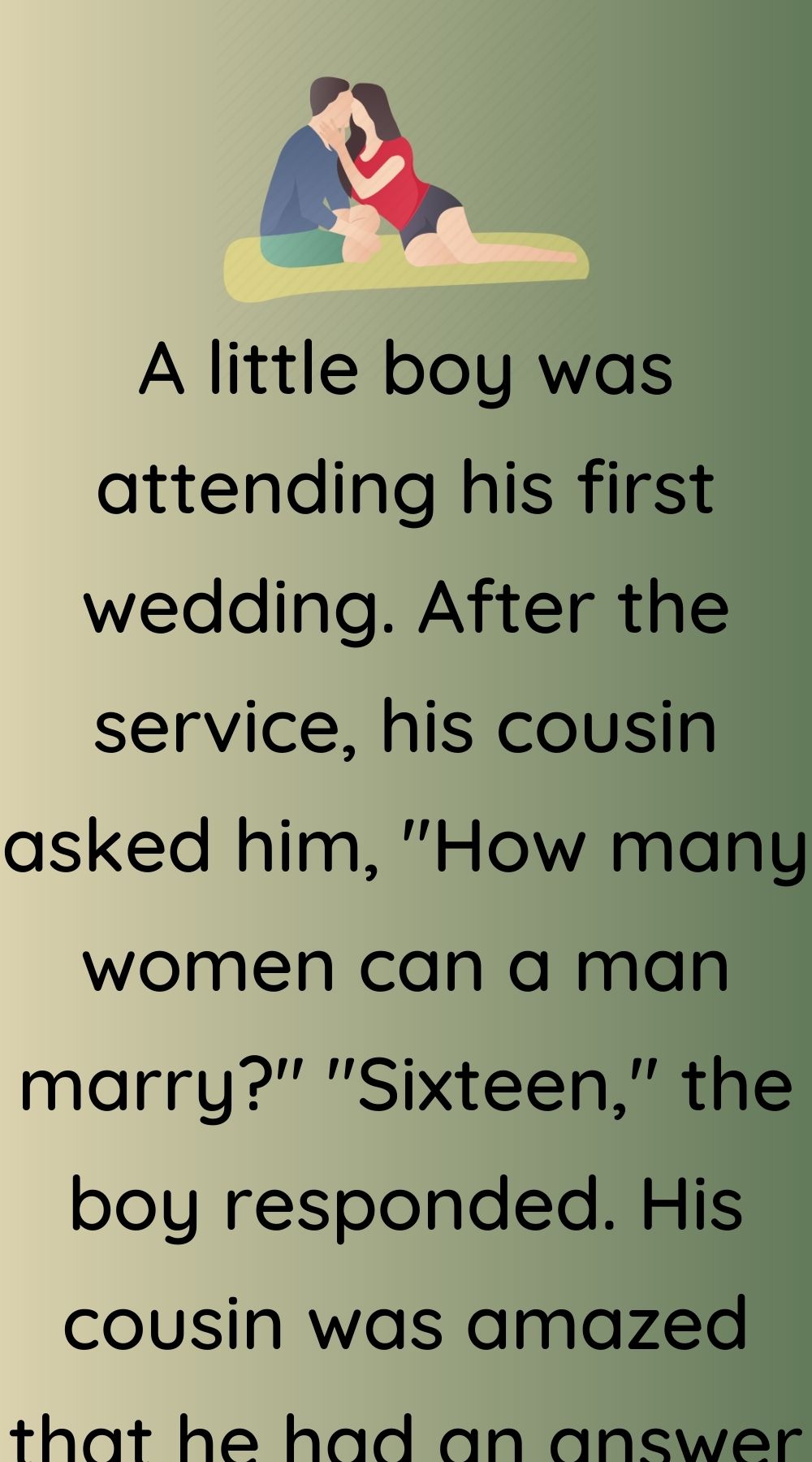 A little boy was attending his first wedding