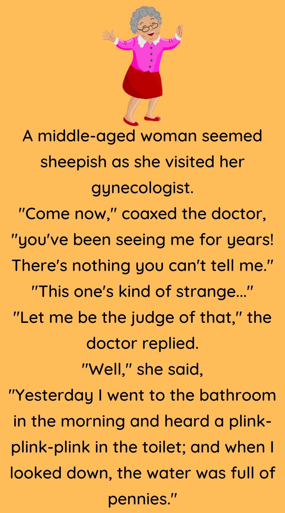 A middle aged woman seemed sheepish