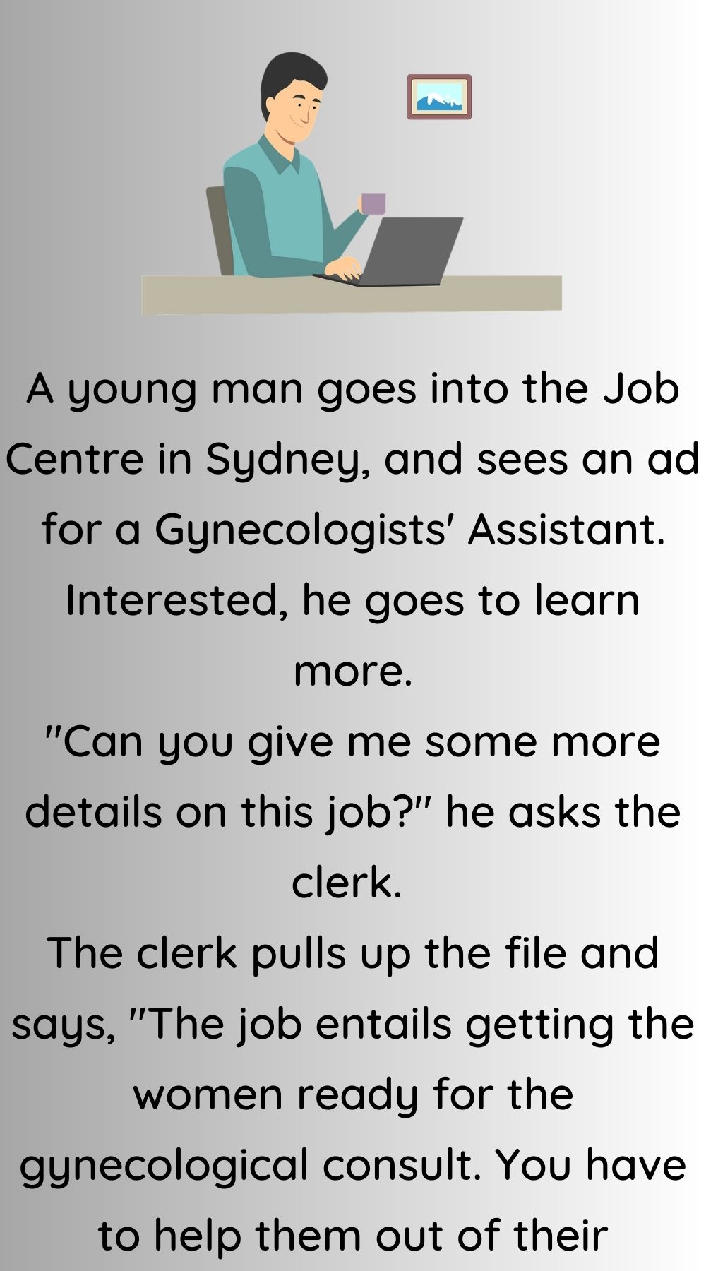 A young man goes into the Job Centre 