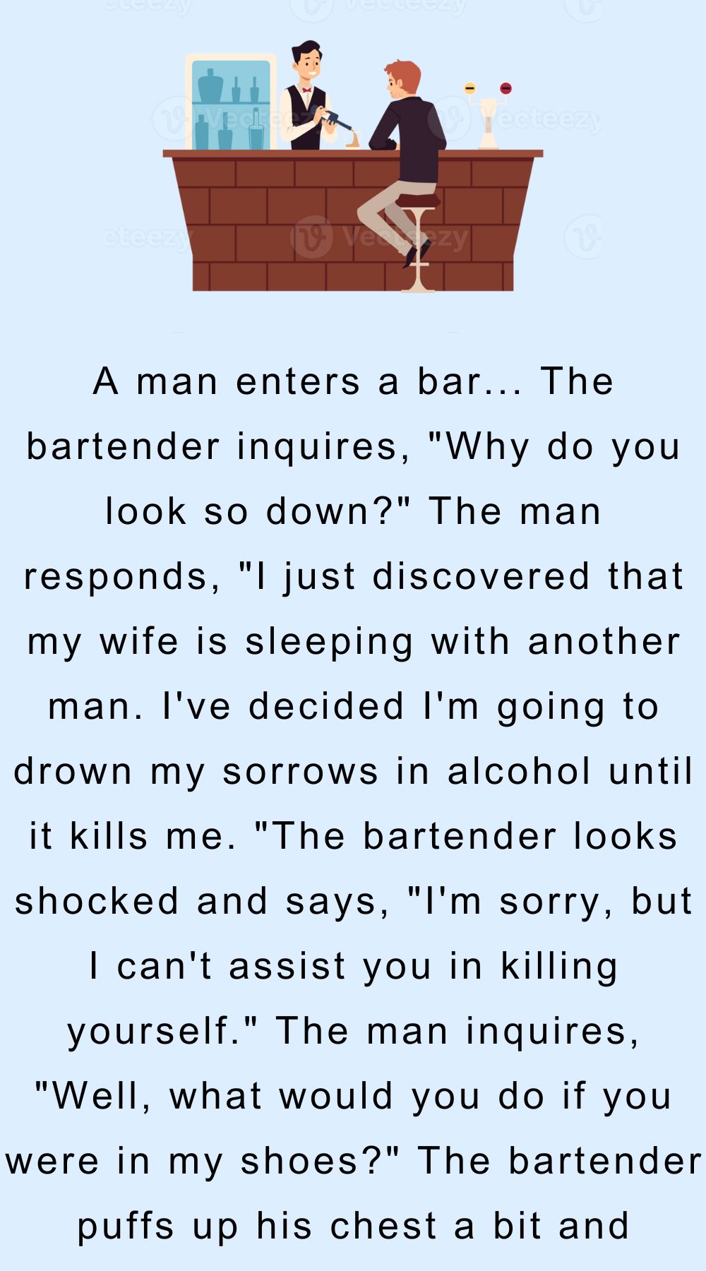 A man enters a bar