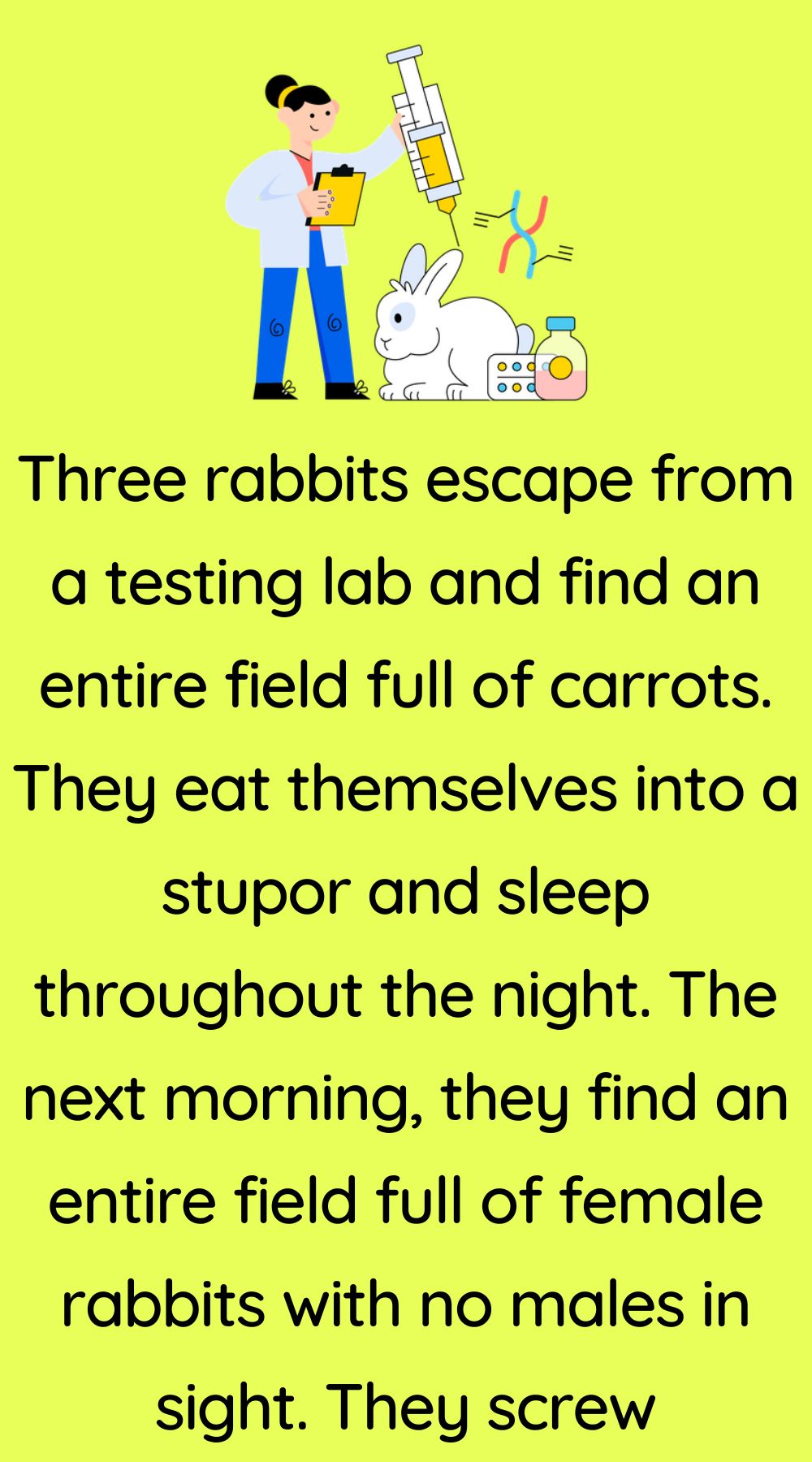 Three rabbits escape from a testing lab 