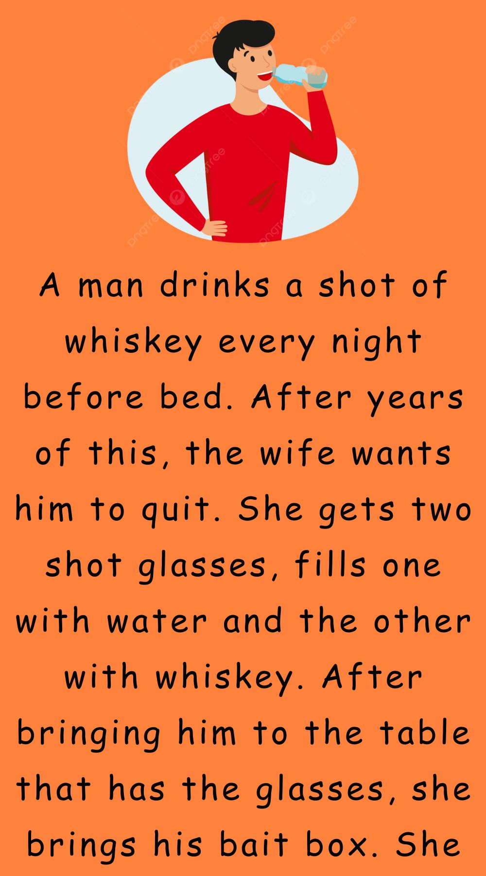 A man drinks a shot of whiskey every night