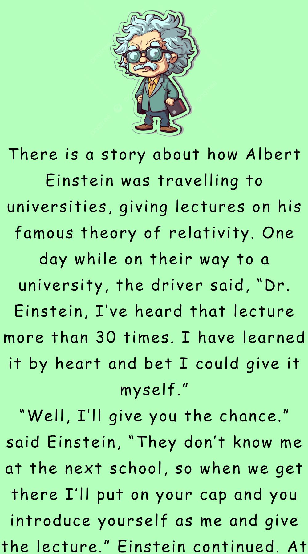 How Albert Einstein was travelling to universities