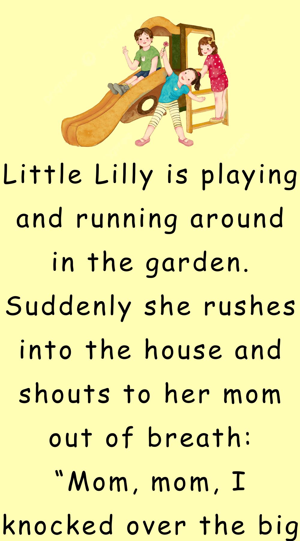 Little Lilly is playing and running around in the garden