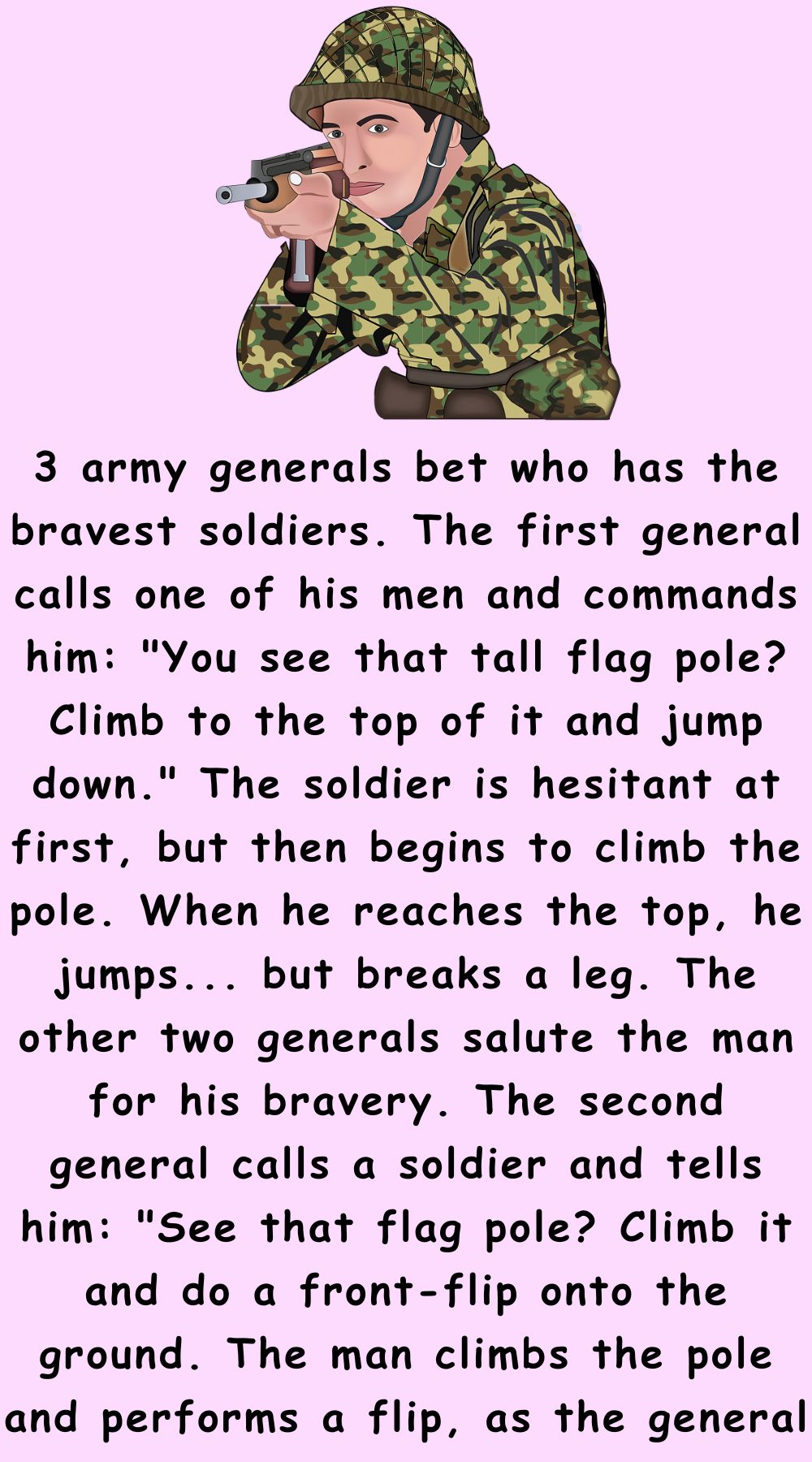 3 army generals bet who has the bravest soldiers 