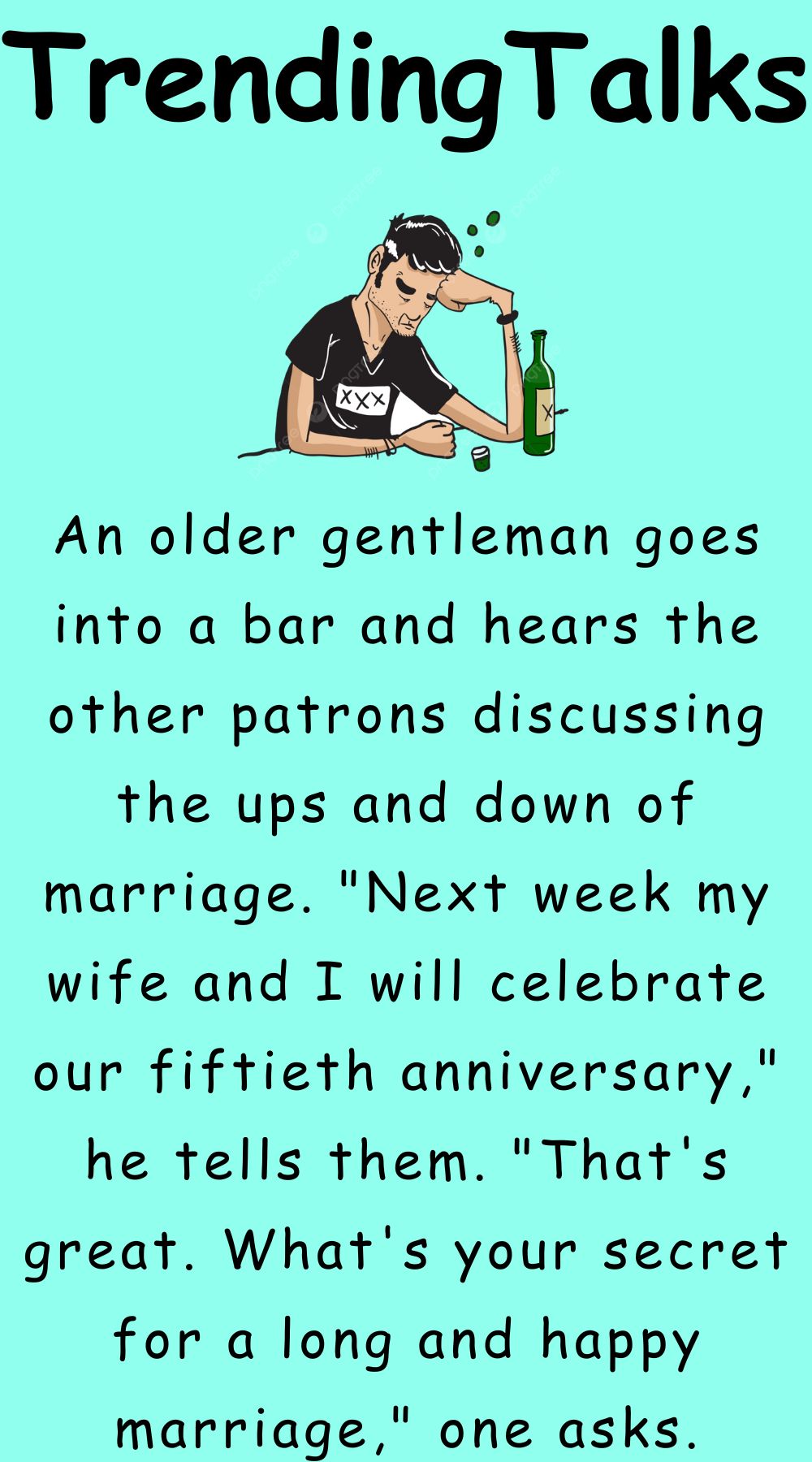 An older gentleman goes into a bar and hears