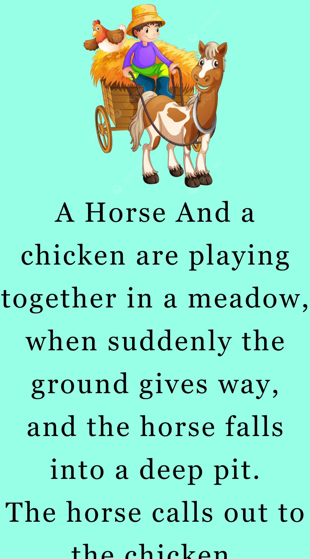 A Horse And a chicken are playing together - funny jokes and humor