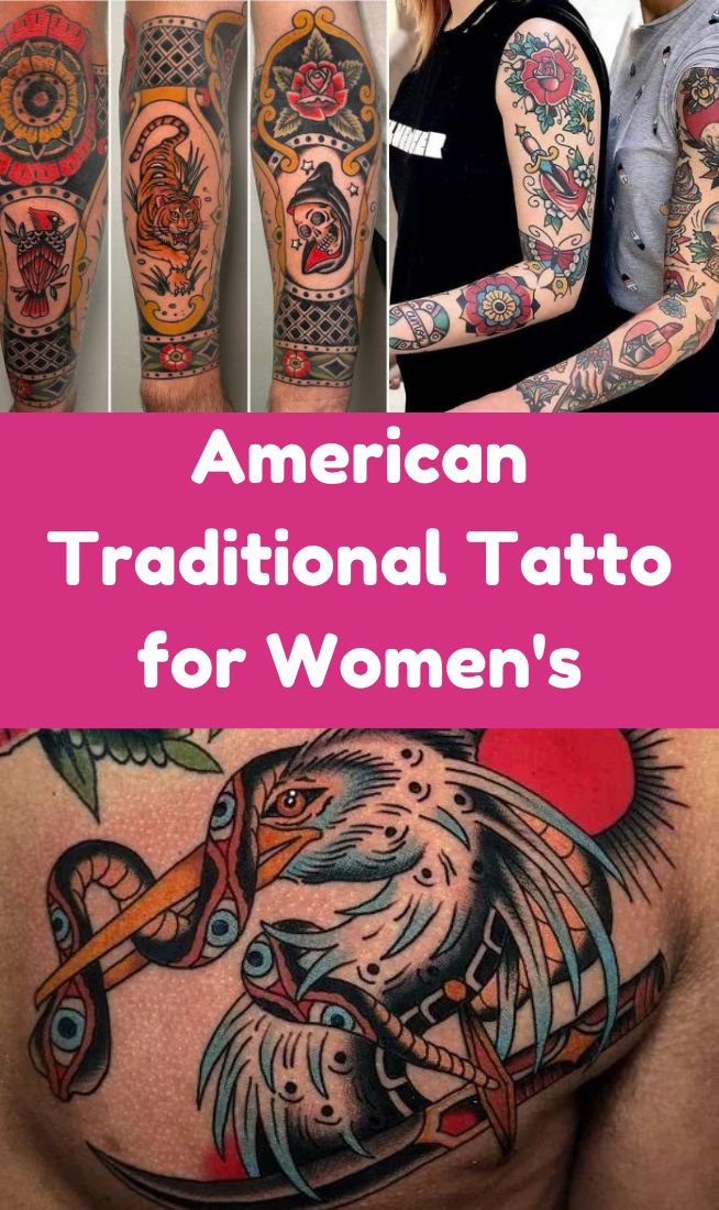 American Traditional Tatto for Women's