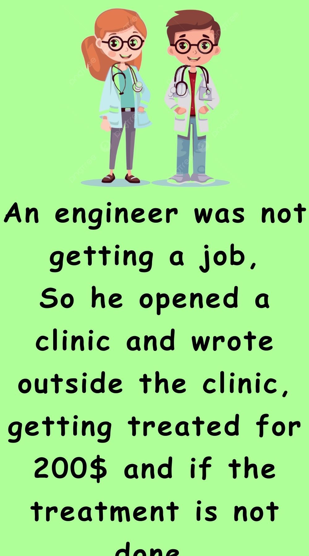 An engineer was not getting a job