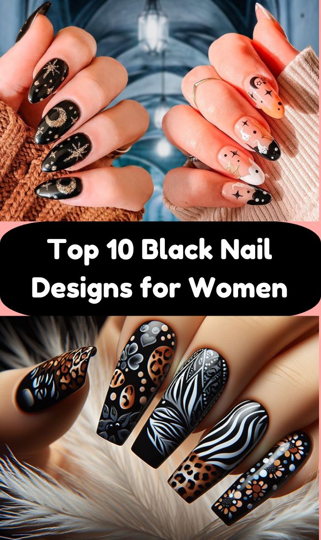 Top 10 Black Nail Designs for Women