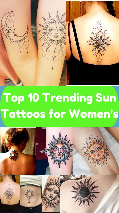 Top 10 Trending Sun Tattoos for Women's
