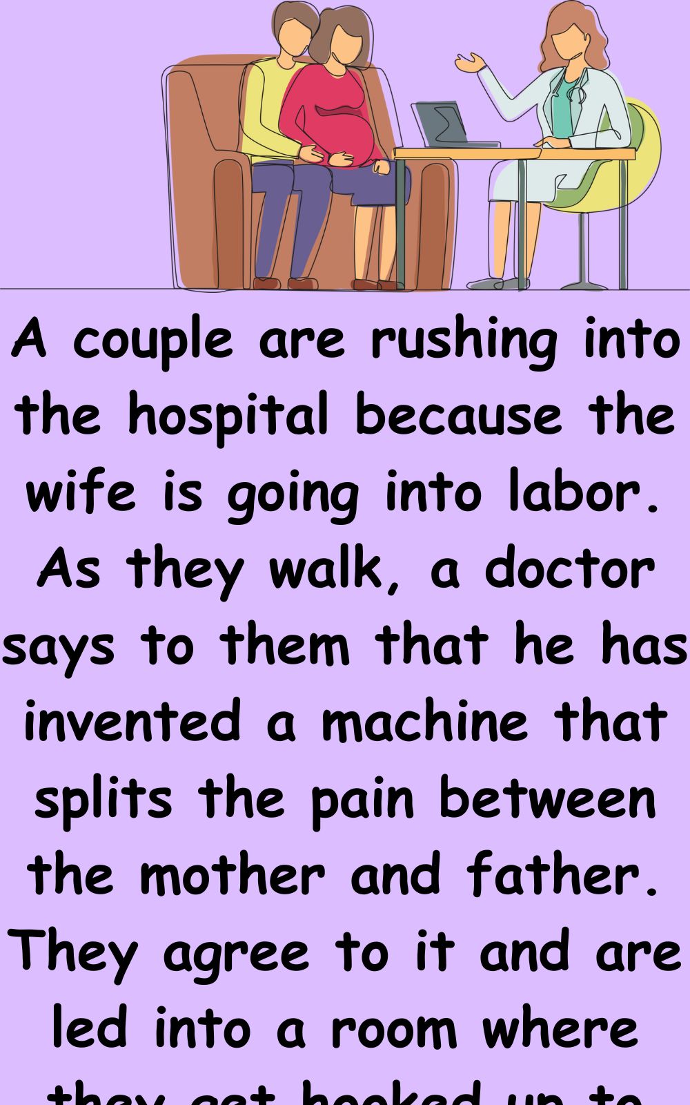 A couple are rushing into the hospital