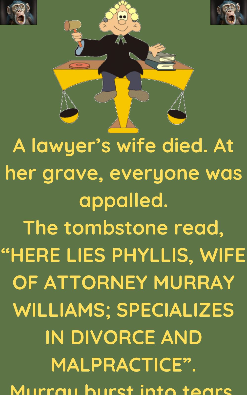 A lawyers wife died