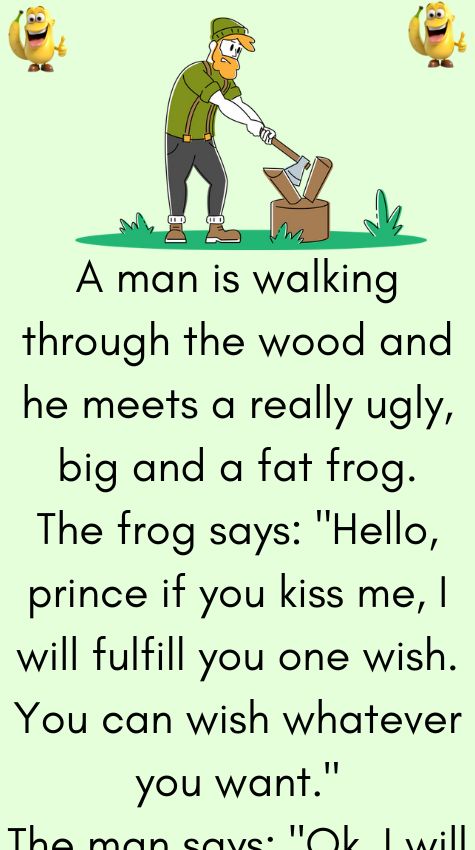 A man is walking through the wood