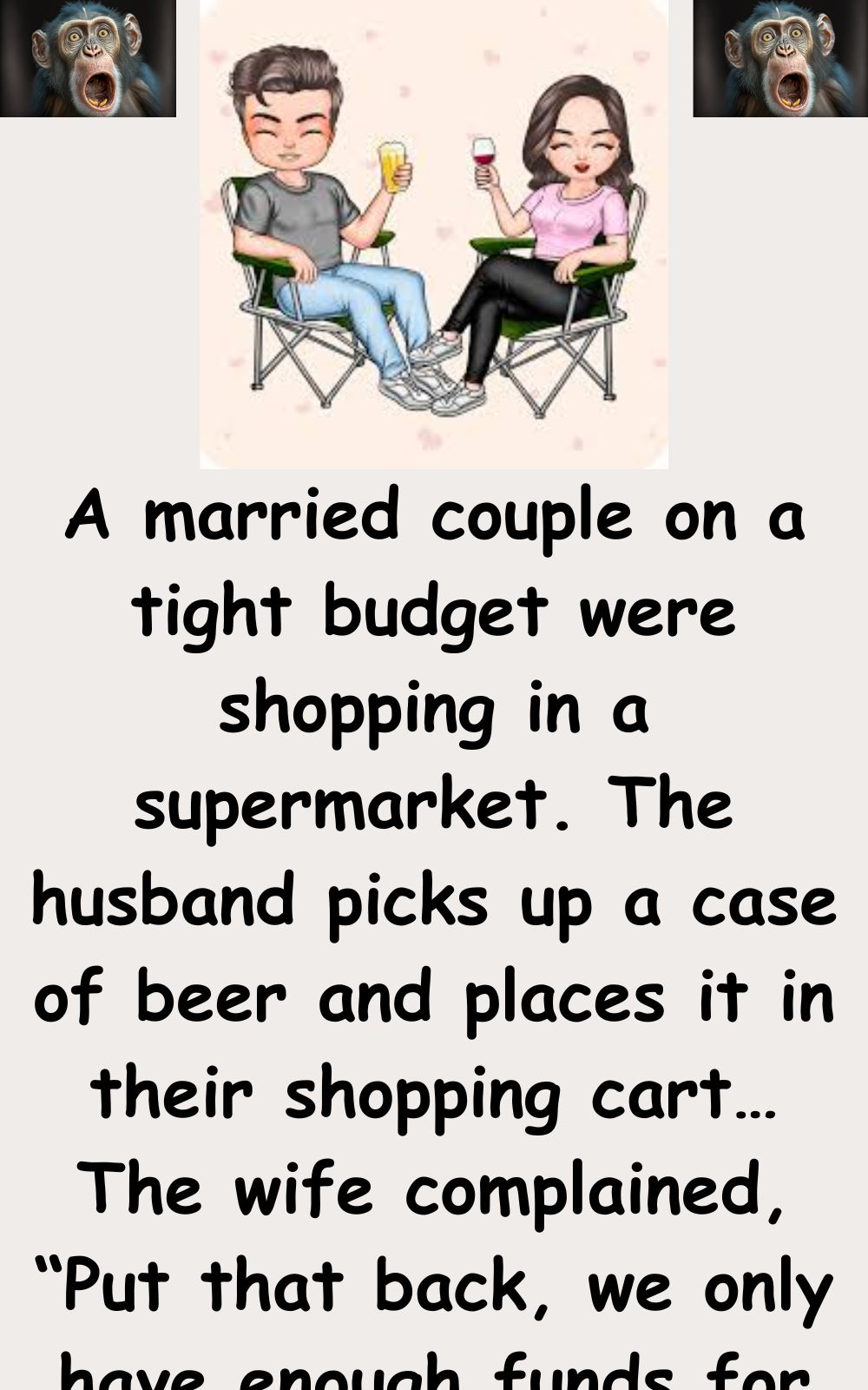 A married couple on a tight budget
