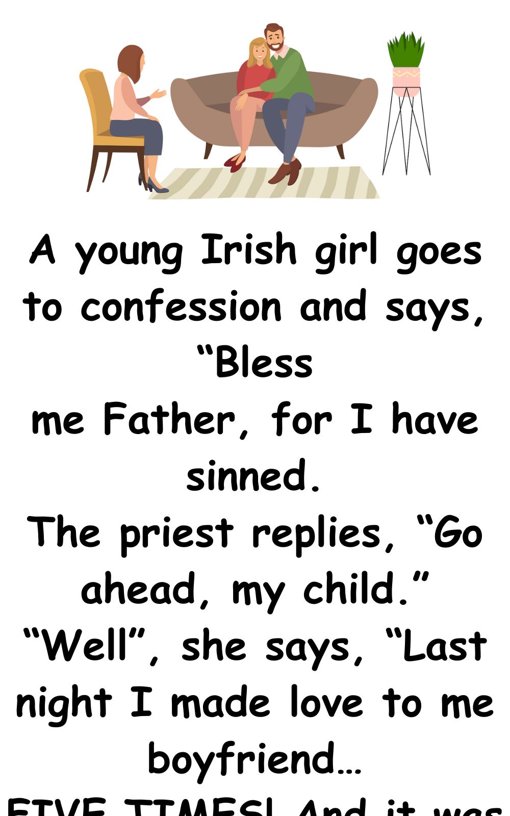 A young Irish girl goes to confession