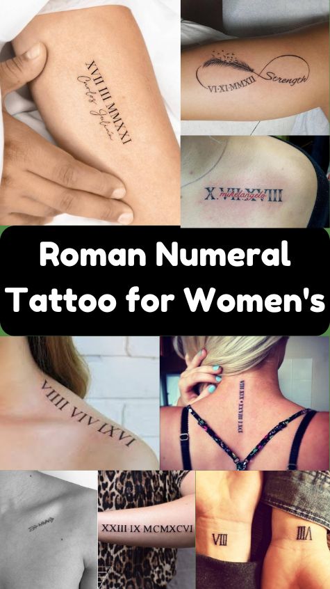 Roman Numeral Tattoo for Women's