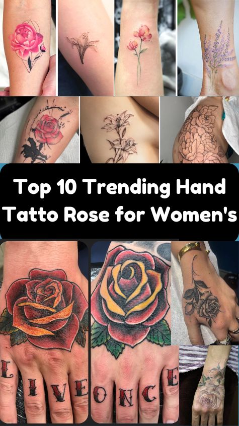 Top 10 Trending Hand Tatto Rose for Women's
