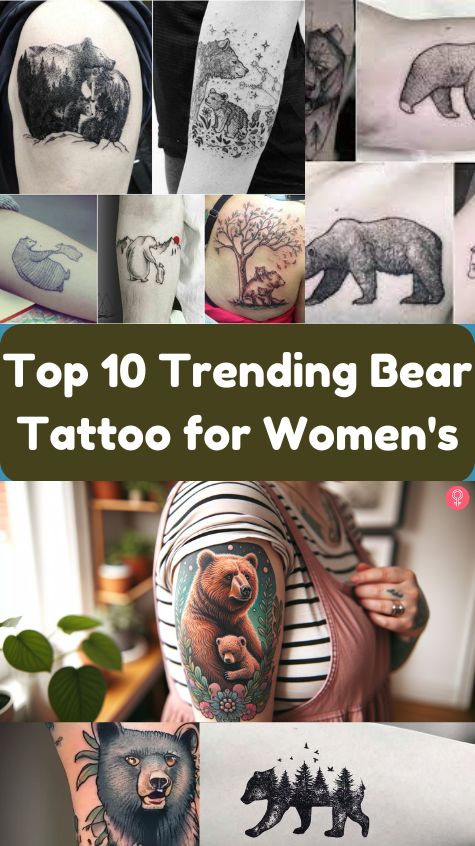 Top 10 Trending Bear Tattoo for Women's