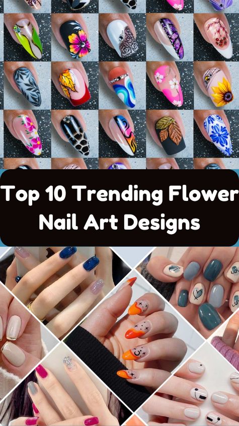 Top 10 Trending Flower Nail Art Designs