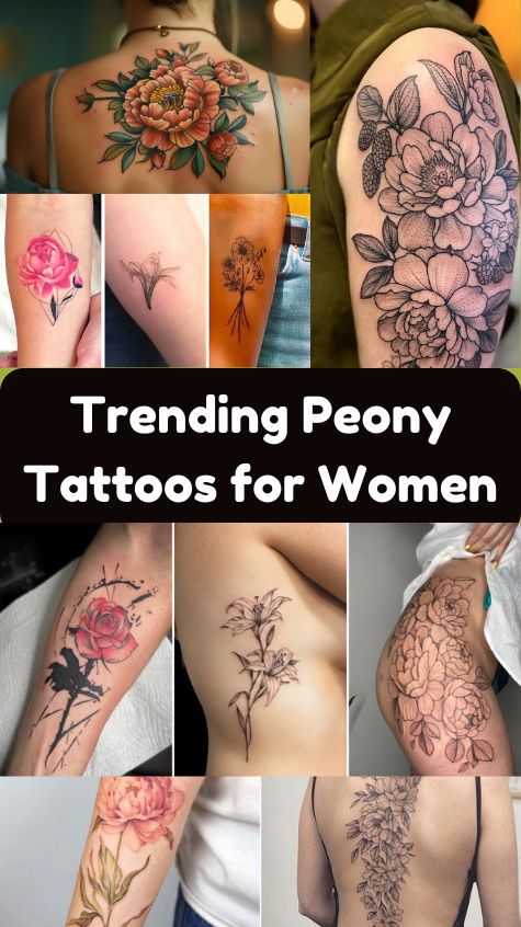 Trending Peony Tattoos for Women