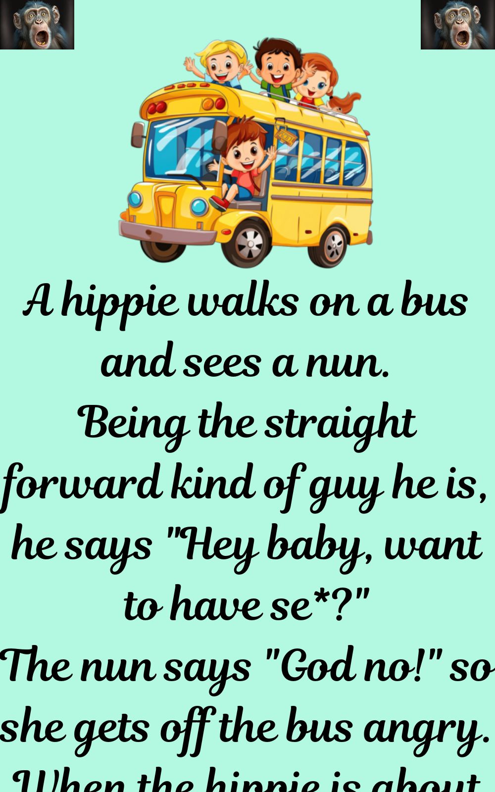 A hippie walks on a bus