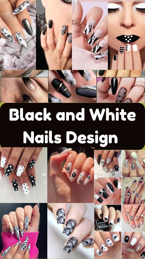 Black and White Nails Design