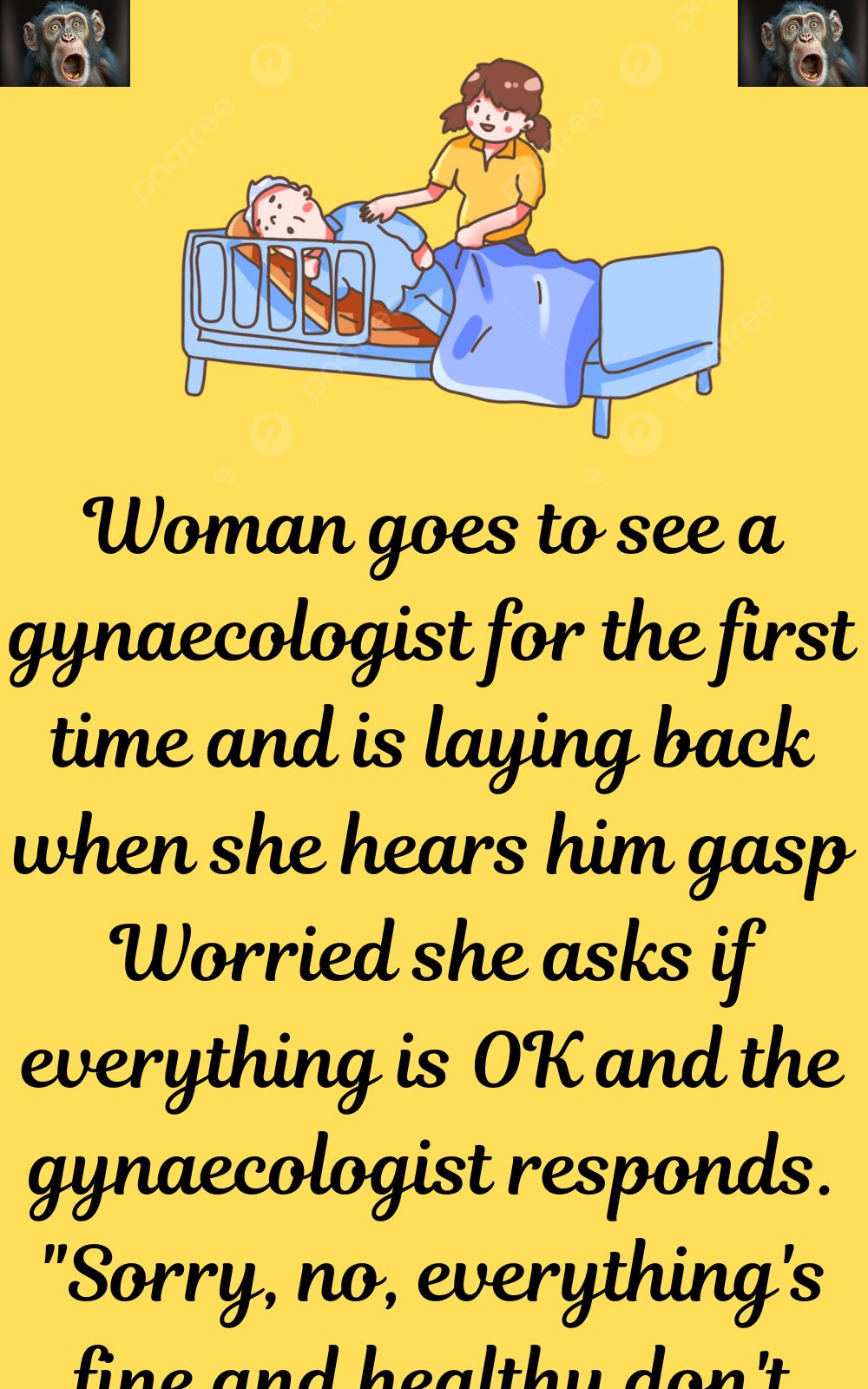 Woman goes to see a gynaecologist