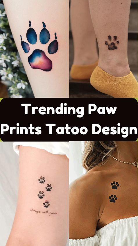 Trending Paw Prints Tatoo Design