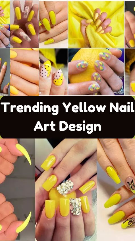 Trending Yellow Nail Art Design